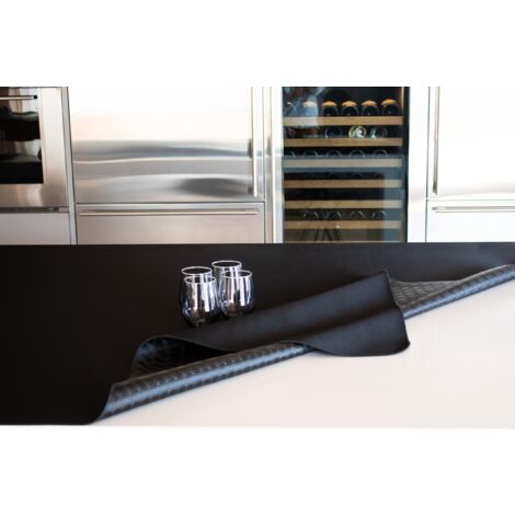 GEMITEX MOLLETTONE PROTEGGITAVOLO MADE IN ITALY ANTISCIVOLO, ANTIURTO, DOUBLE FACE NERO/NERO, 140X140, ARREDA E PROTEGGE IL TUO TAVOLO DA URTI, GRAFFI E LIQUIDI, rifinito con bordo tagliacuci