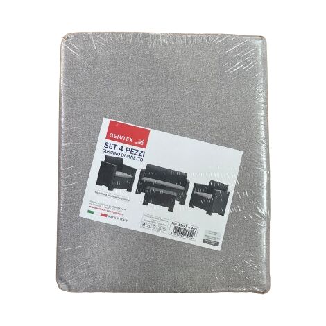 GEMITEX - SET4 CUSCINI DIVANETTO GRIGIO