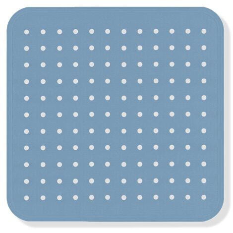 GEMITEX Tappetino per Doccia Antiscivolo CELESTE Made in Italy, Resistente alla muffa, antibatterico, con ventosa, Tappetini da bagno anti slip, 53x53 cm, 100% PVC.