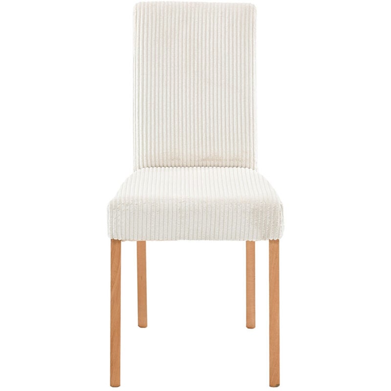 Gemma - lot de 2 chaises - en velours côtelé - beige