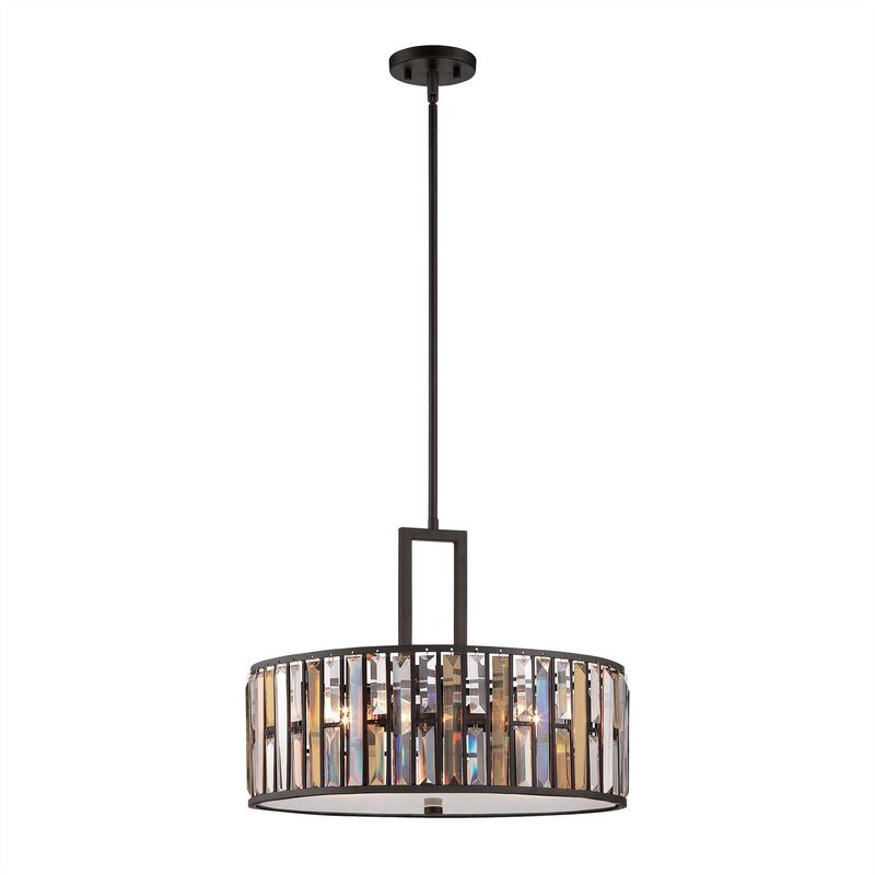 Elstead Lighting - Elstead Gemma - 3 Light Ceiling Pendant Vintage Bronze, E27