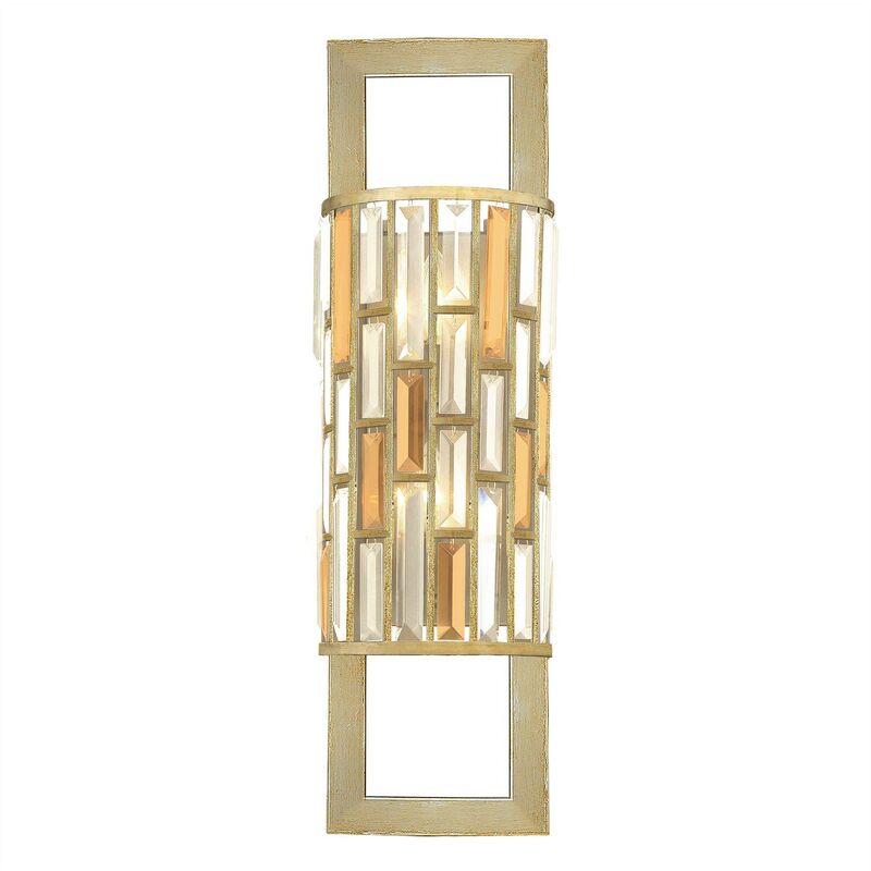 Elstead Lighting - Elstead Gemma - 2 Light Indoor Wall Light Silver Leaf, E14