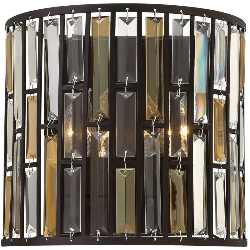 Gemma - 2 Licht Innenwandleuchte Vintage Bronze, E14 - Elstead