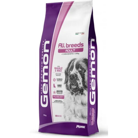 Gemon dog all breeds adult con maiale 15 kg
