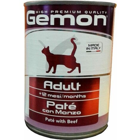 Gemon Gatto Adulto , Manzo Pate' Gr.400