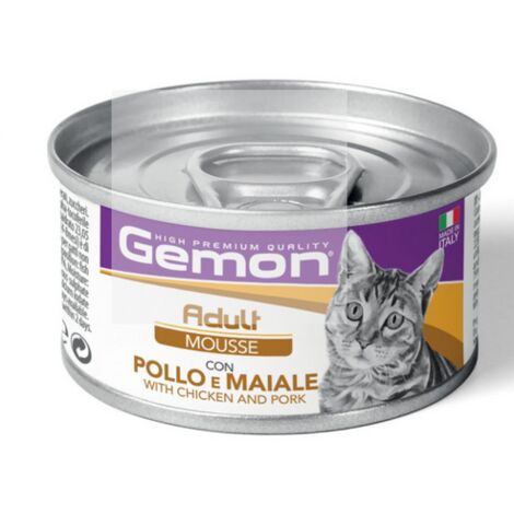 Gemon Gatto Mousse 85gr Adult  Pollo e Maiale
