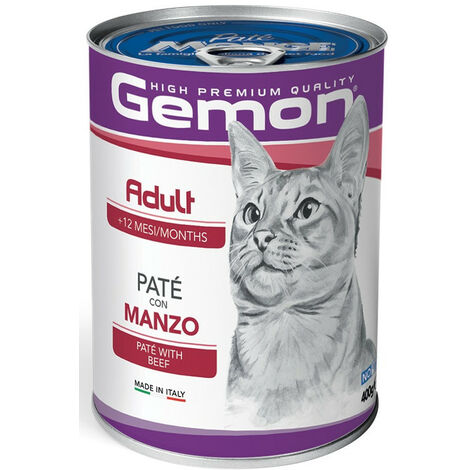 Gemon per Gatti Adulti Patè con Manzo da 400 gr