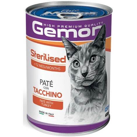 Gemon per Gatti Adulti Sterilised Patè con Tacchino da 400 gr