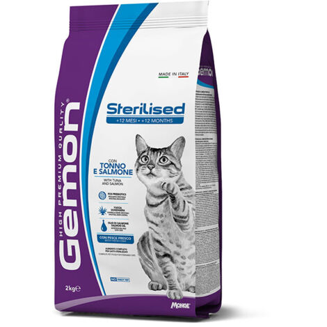 Gemon per Gatti Sterilizzati con Tonno e Salmone da 7 Kg