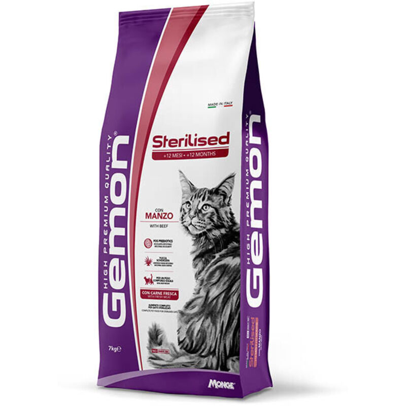 Monge Gemon Cat Adult Sterilised Con Manzo Monge Gemon Cat Adult St...