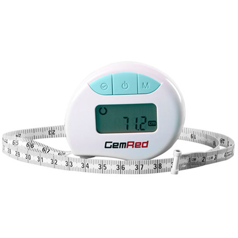 GemRed Digital Measuring Tape Accurately Measures Body Part Circumferences, Light blue