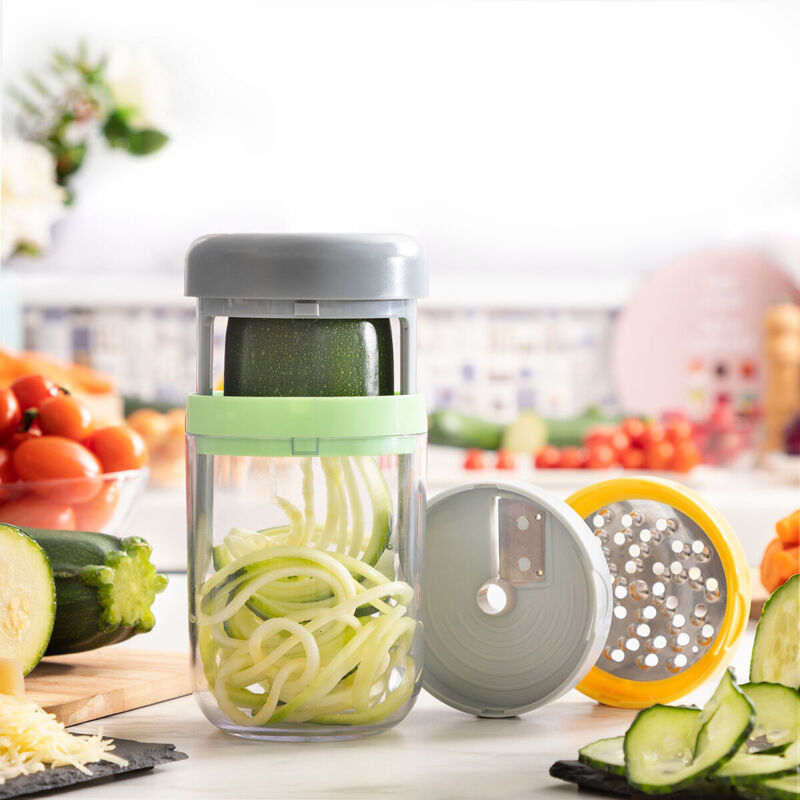 Gemüse -spiralschneider Und -reibe Mit Rezepten Vigizer Innovagoods
