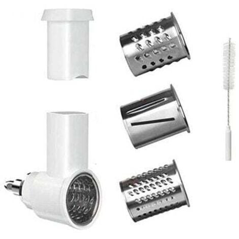 DPZO Gemüsehobel-Aufsatz für KitchenAid Küchenmaschine, Käsereibe, Gemüsereibe mit 3 Edelstahlklingen, Gemüseschneider-Reibe-Aufsatz