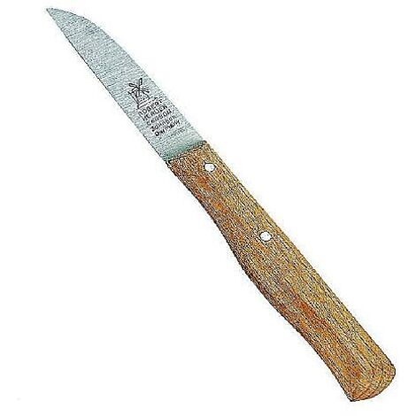 Gemüsemesser 65 mm Buche Griff Buchenholz, geriffelte Klinge