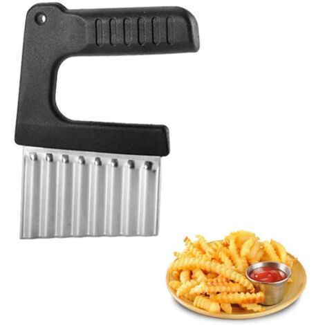 Gemüseschneider aus Edelstahl für Kartoffeln, Obst und Salate – Multifunktionaler Wellenschneider