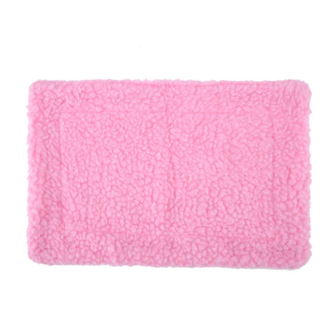 Gemütliche Hausmatte für Meerschweinchen und Igel, rosa Plüschkissen in rechteckiger Form für Hamster