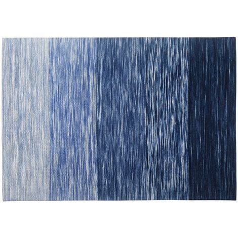 Gemütlicher Teppich Ombré Effekt Wolle 160x230 cm blau Kapakli - Blau