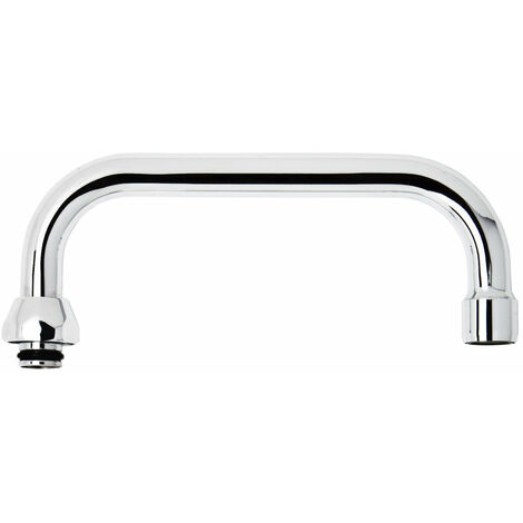 Genebre – Caño alto giratorio 18 cm – Latón cromado antical – Para monomandos de cocina – Instalación en columna o cuerpo