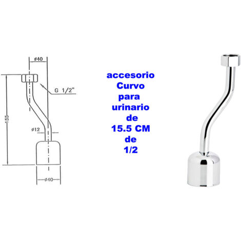 Genebre Curvo 15,5 cm per Pluviale Urinario 1/2 1018 04