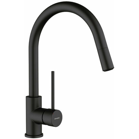GENEBRE FRV61207 41 TAU Grifo Monomando Fregadero Caño Extraíble Negro