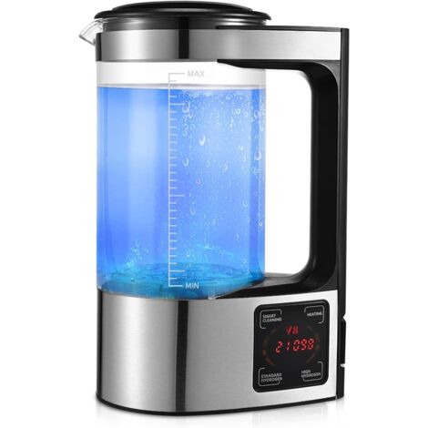 Generador de agua hidrogenada de 2l,generador de hidrógeno de gran capacidad, máquina portátil de agua rica en hidrógeno con pantalla táctil LED y termostato,máquina de producción de agua hidrogenada