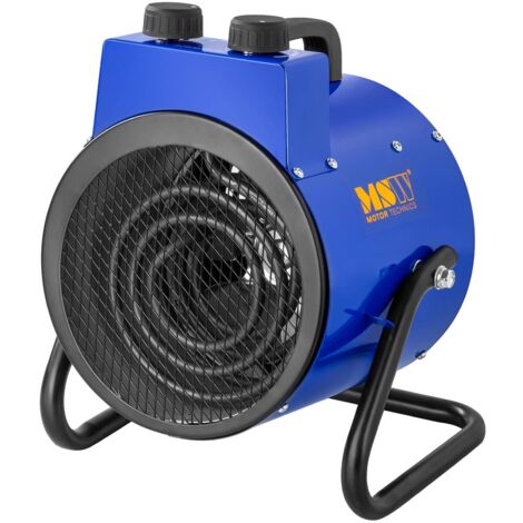 Generador De Aire Caliente Eléctrico Calentador Industrial Taller 0-85°C 2000 W - Plateado