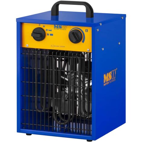 Generador De Aire Caliente Eléctrico Calentador Industrial Taller 0-85°C 3300 W - Azul, Nogal negro