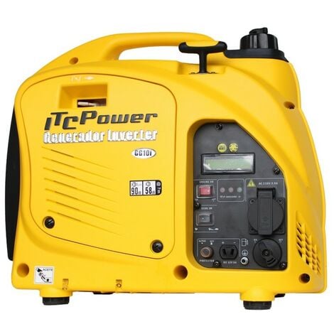 ITCPOWER - Generador Inverter 0,9/1,0 Kw. Unicamente 16 kg. Silencioso. Corriente 100% estable