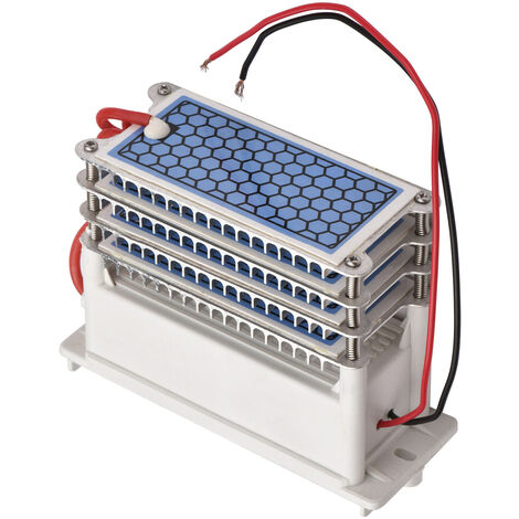 Generador de ozono AC110V Placa de ozono de cerámica integrada Purificador de aire lavable para baño Cocina Sala de estar Eliminar fumar Cocinar Mascotas Olor 40,000 mg/h (Lake blue, 110V)