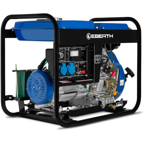 Generador diesel 5000W monofásico 230V 12V AVR E-Start motor 10HP portátil