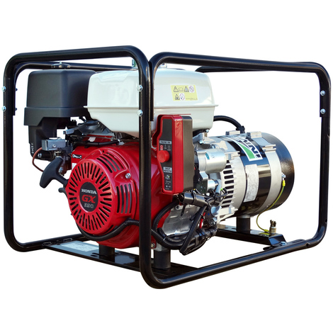 Generador eléctrico Honda 7000w (7 kVA) 230v Monofásico Arranque Eléctrico Gasolina Grupo electrógeno INMESOL AH-7