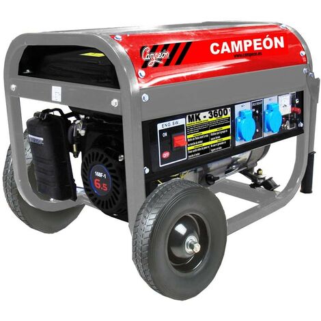 GENERADOR GASOLINA 6,5 CV 2,8KVA 15LT MK3600 CAMPEON 0