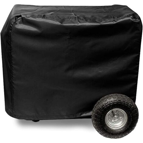 Generador portátil pequeño para exteriores, protector contra la lluvia, 64 x 51 x 54 cm, color negro, accesorios