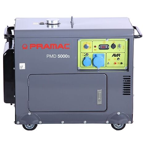 Generador Pramac PMD5000s diésel, potencia LTP 5000 W, AVR, arranque eléctrico
