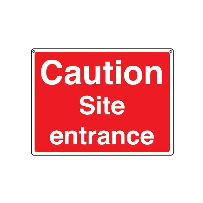 Sitesafe - General Construction Site Entrance Rigid pvc Sign - 600 x 450mm