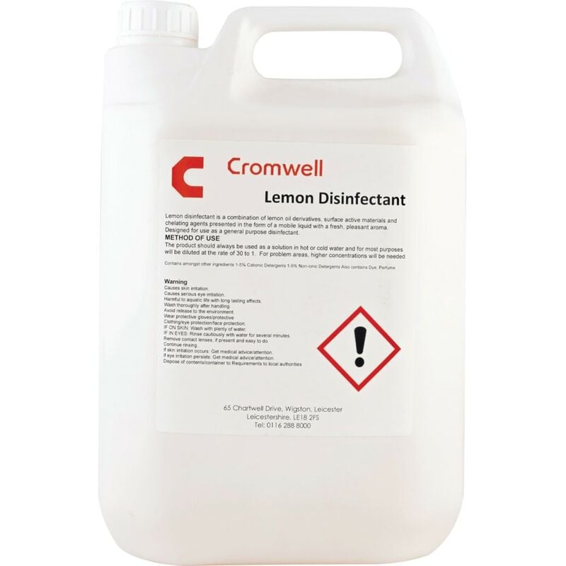 Cleaning General Purpose QAP30 Lemon Disinfectant, 5L - Solent