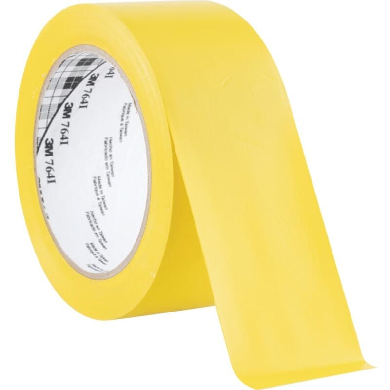 764I 50mm x 3 Yellow Lane Marking Tape - 3M