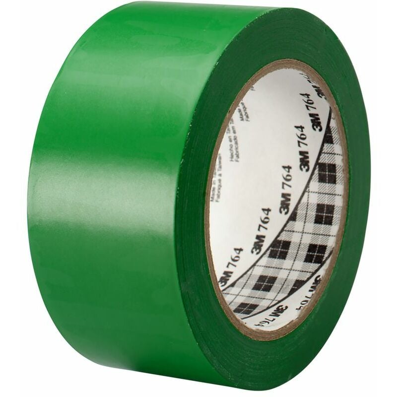 General Purpose Vinyl Tape 764i, Green, 50 mm x 33 m, 0.13 mm - Green - 3M