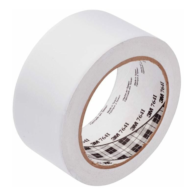 General Purpose Vinyl Tape 764i, White, 50 mm x 33 m, 0.13 mm - White - 3M