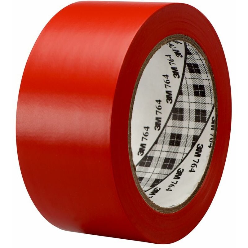 General Purpose Vinyl Tape 764i, Red, 50 mm x 33 m, 0.13 mm - Red - 3M