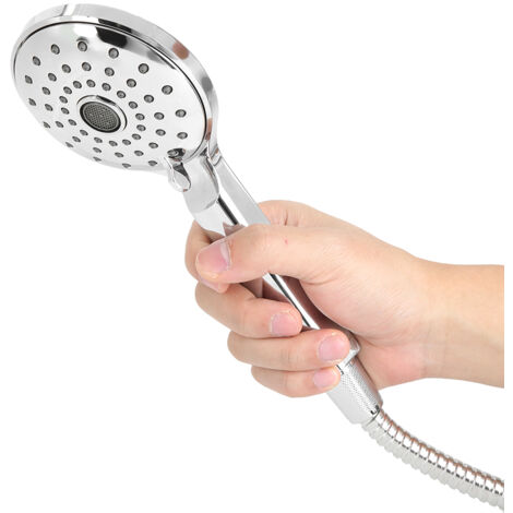 Generalüberholtes Handbrause-Komplettset aus ABS und Kupfer, G1/2 Zoll galvanisiert, mit hitzebeständigem, flexiblem Schlauchhalter