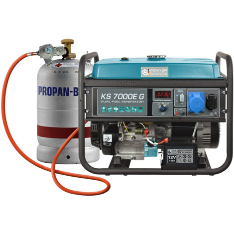 Générateur à essence/gaz "Könner & Söhnen" 5500 W KS 7000E G AVR DUAL FUEL