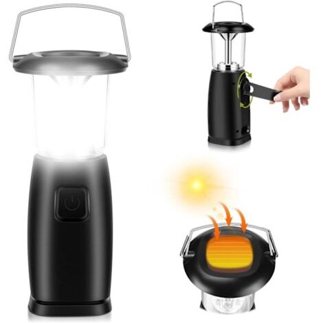 Générateur à manivelle à cellules solaires LED, lampe LED/éclairage pour le camping/la chasse/la randonnée/la voile en plein air