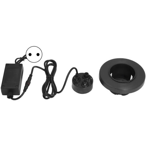 Générateur de Brume Ultrasonique 3 Têtes avec Éclairage LED Coloré pour Humidificateur de Rochers et Vases, 110‑240V Prise UE