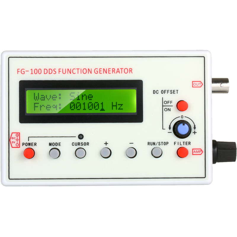 Générateur de fonctions, 1HZ-500KHZ, avec câble de chargement usb, Blanc