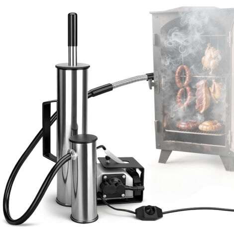 Générateur de Fumée Froide avec 25W Pompe à air, Vitesse Réglable, Collecte le Goudron, avec Poignée Résistante à La Chaleur pour Fumoir Fumage Viande Poisson, BBQ