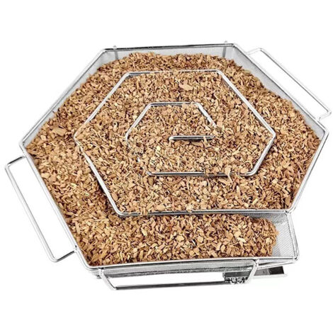 Générateur de Fumée Froide en Acier Inoxydable - Fumoir pour Viande, Poisson, Fromage, Œufs - Fumeur à Froid avec Labyrinthe Spirale, 21x18x4 cm