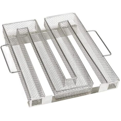 Generateur de Fumee pour Fumoir, Générateur de Fumée pour Barbecues, Serpentin pour Fumoir en Acier Inoxydable en Forme de M