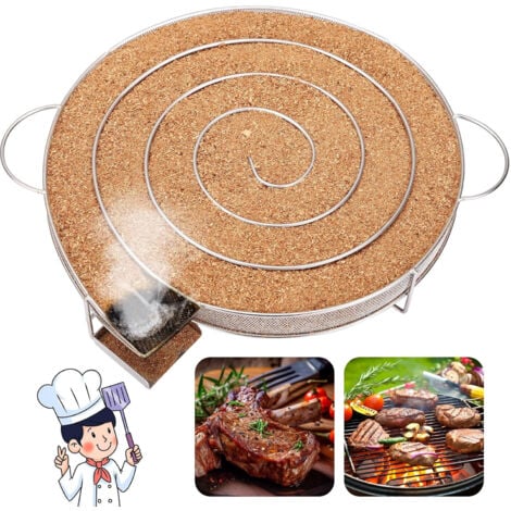 Générateur de fumée rond,acier inoxydable de haute qualité Générateur de Fumee Froide ,fumoir à viande pour grills bouilloire,fumoirs et fours fumoirs,réutilisable
