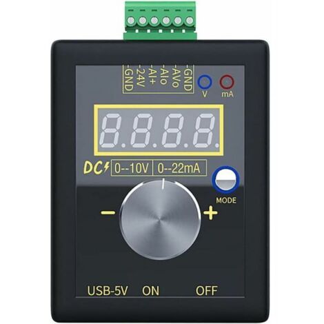 Générateur de Signal 0-10V / 0-4-20MA Courant et Tension Signal de Signal analogique Batterie de Lithium intégrée pour PLC Panneau Débogage Noir